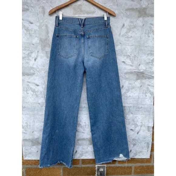 VERONICA BEARD TAYLOR RELAXED WIDE LEG
HIGH RISE DISTRESS SIZE 27 - Picture 6 of 11